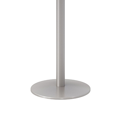 KFI Studios Pedestal Table with Four Light Gray Kool Series Chairs, Round, 36" Dia x 29h, Designer White (KFI811774036719)
