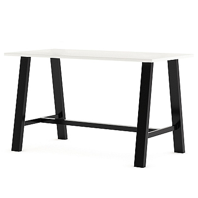 KFI Studios Midtown Dining Table with Four Light Gray Kool Series Chairs, 36 x 72 x 30, Designer White (KFI840031900296)