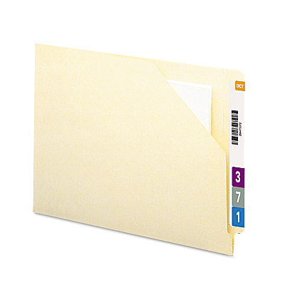 Smead End Tab File Jacket with Antimicrobial Product Protection, Shelf-Master Reinforced Straight Tab, Letter Size, Manila, 100/Box (SMD75715)