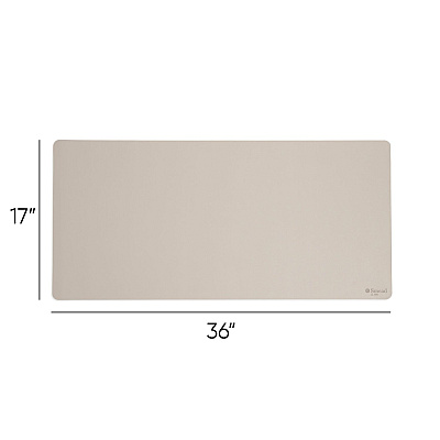 Smead Vegan Leather Desk Pads, 36 x 17, SandStone (SMD64826)