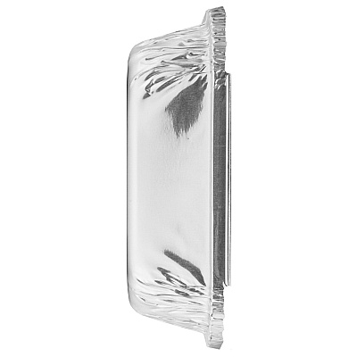 HFA Three-Compartment Oblong Food Container, 24 oz, 6.38 x 1.47 x 8, Silver, Aluminum, 500/Carton (HFA204500)