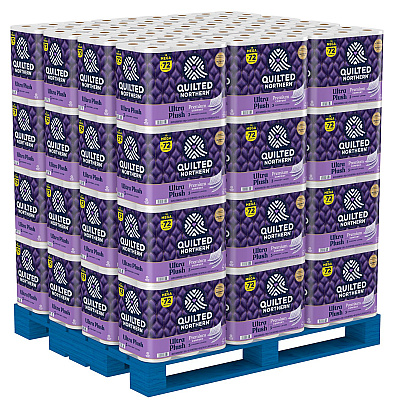 Quilted Northern Ultra Plush Bathroom Tissue, Mega Roll, Septic Safe, 3-Ply, White, 255 Sheets/Roll, 18 Rolls/Carton (GPC87604501)