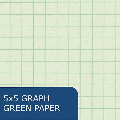 Roaring Spring Covered Engineering Pad, 5 sq/in Quadrille Rule, 80 Green 8.5 x 11 Sheets, 24/Carton (ROA95371CS)