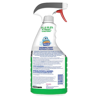 Scrubbing Bubbles Disinfectant Restroom Cleaner, Citrus Scent, 32 oz Spray Bottle, 8/Carton (SJN334879)