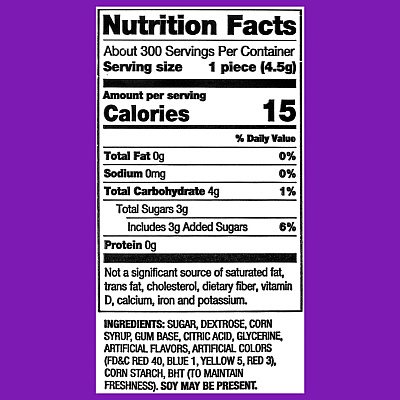 Dubble Bubble Bubble Gum Assorted Flavor Twist Tub, 0.16 oz Individually Wrapped, 300/Tub, 2 Tubs/Carton (GRR60004082)