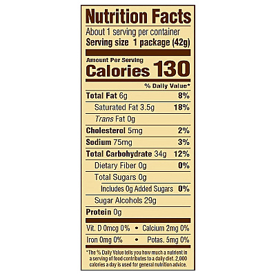 Werther's Original Chewy Caramels Sugar Free, 1.48 oz Bag, 24/Carton (GRR60004088)