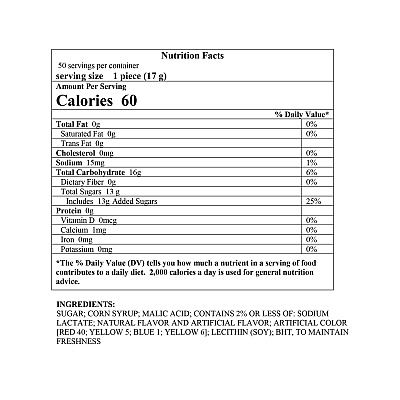 Jolly Rancher Lollipops Assortment, Assorted Flavors, 0.6 oz Individually Wrapped, 50/Box, 2 Boxes/Carton (GRR60004065)