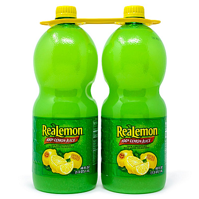 ReaLemon Lemon Juice from Concentrate, 48 oz Bottle, 2/Pack, 2 Packs/Carton (GRR60004062)
