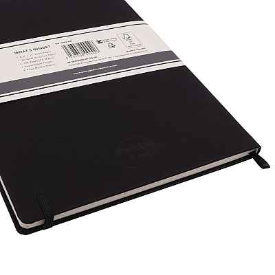 PUKKA PAD Soft Cover Notebook, College Rule, Black Cover, (96) 11 x 8.5 Sheets (PUK9942SIG)