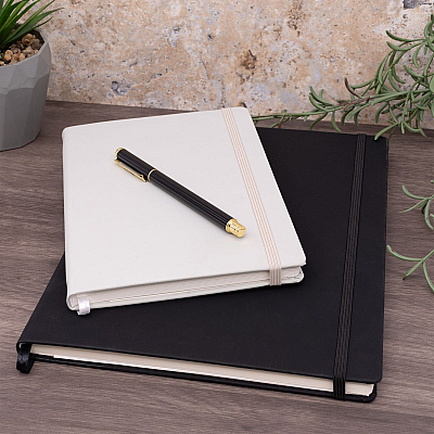 PUKKA PAD Soft Cover Notebook, College Rule, Black Cover, (96) 11 x 8.5 Sheets (PUK9942SIG)