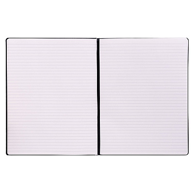 PUKKA PAD Soft Cover Notebook, College Rule, Black Cover, (96) 11 x 8.5 Sheets (PUK9942SIG)