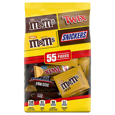 MARS Chocolate Favorites Fun Size Candy Bar Variety Mix, 110 Individaully Wrapped/Carton (GRR60000243)