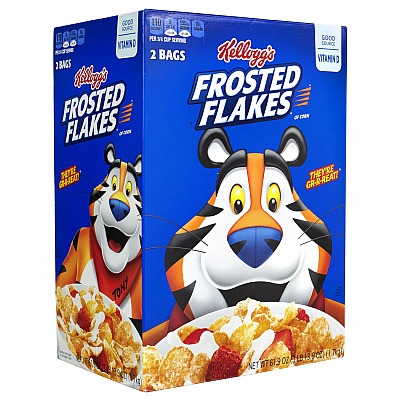 Kellogg's Frosted Flakes Breakfast Cereal, 2 Bags/61.9 oz Box, 2 Boxes/Carton (GRR60004075)