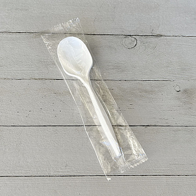 Boardwalk Mediumweight Wrapped Polypropylene Cutlery, Soup Spoon, 4.86", Plastic, White, 1,000/Carton (SOUPMWPPIW)