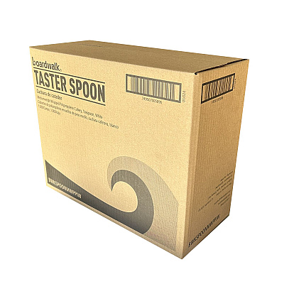 Boardwalk Mediumweight Wrapped Polystyrene Cutlery, Teaspoon, White, 1,000/Carton (BWKSPOONMWPPIW)