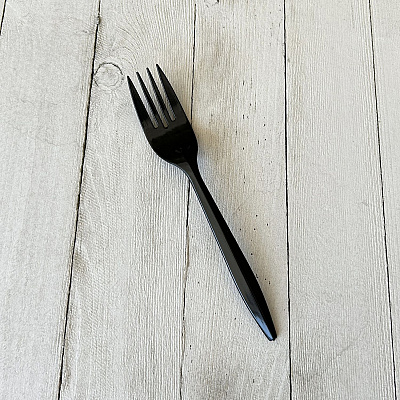 Boardwalk Mediumweight Polypropylene Cutlery, Fork, Black, 1,000/Carton (BWKFORKBLPP)