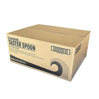Boardwalk Heavyweight Wrapped Polystyrene Cutlery, Teaspoon, White, 1,000/Carton (BWKSPOONWHPS)