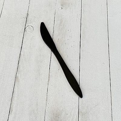 Boardwalk Mediumweight Polypropylene Cutlery, Knife, Black, 1,000/Carton (BWKKNIFEBLPP)