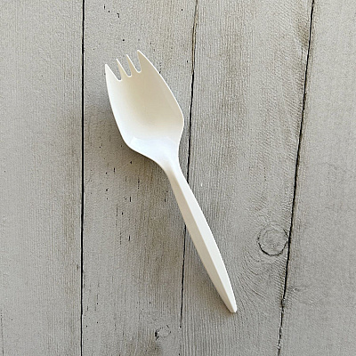 Boardwalk Mediumweight Polypropylene Cutlery, Spork, White, 1,000/Carton (BWKSPORKWHPP)