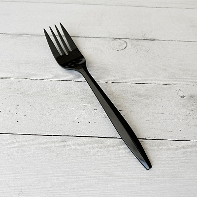 Boardwalk Mediumweight Polypropylene Cutlery, Fork, Black, 1,000/Carton (BWKFORKBLPP)