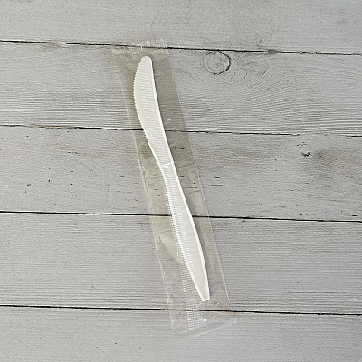 Boardwalk Mediumweight Wrapped Polypropylene Cutlery, Knife, White, 1,000/Carton (BWKKNIFEMWPPIW)