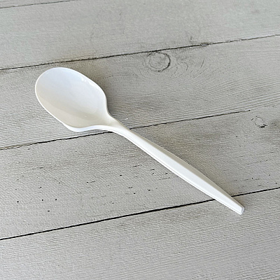 Boardwalk Mediumweight Wrapped Polystyrene Cutlery, Teaspoon, White, 1,000/Carton (BWKSPOONMWPPIW)