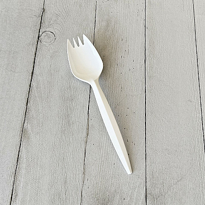 Boardwalk Mediumweight Polypropylene Cutlery, Spork, White, 1,000/Carton (BWKSPORKWHPP)