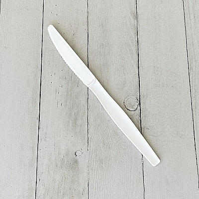 Boardwalk Heavyweight Wrapped Polystyrene Cutlery, Knife, White, 1,000/Carton (BWKKNIFEWHPSIW)