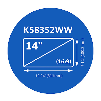 Kensington Magnetic Laptop Privacy Screen For 14" Widescreen Laptops, 16:9 Aspect Ratio (KMW58352)