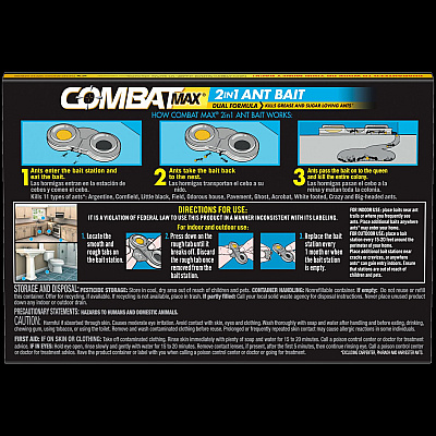 Combat Max 2-in-1 Ant Bait, 4/Pack, 8 Packs/Carton (DIA07172)