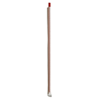 Boardwalk Wrapped Giant Straws, 10.25", Polypropylene, Red, 1,200/Carton (BWKGST1025RD)