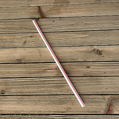Boardwalk Jumbo Straws, 7.75", Polypropylene, Red/White Striped, 12,500/Carton (BWKJSTUW775RW)