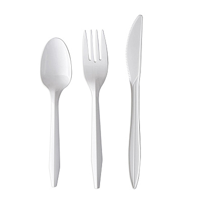 Boardwalk Three-Piece Cutlery Kit, Fork/Knife/Teaspoon, Mediumweight, White, 250/Carton (BWK3KITWHPS)
