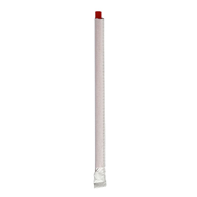Boardwalk Wrapped Giant Straws, 7.75", Polypropylene, Red, 7,200/Carton (BWKGSTW775RD)