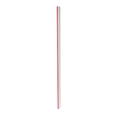 Boardwalk Wrapped Giant Straws, 7.75", Polypropylene, Red/White Striped, 7,200/Carton (BWKGSTW775RW)