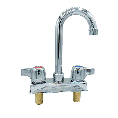 BK Resources WorkForce Standard Duty Faucet. 7.88" Height/3.5" Reach, Chrome-Plated Brass (BKEBKD3G)