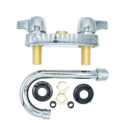 BK Resources WorkForce Standard Duty Faucet. 7.88" Height/3.5" Reach, Chrome-Plated Brass (BKEBKD3G)