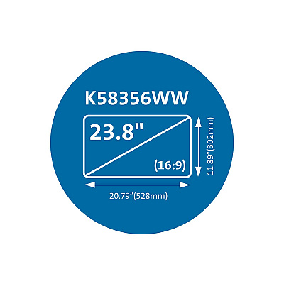 Kensington Magnetic Monitor Privacy Screen for 23.8" Widescreen Flat Panel Monitors, 16:9 Aspect Ratio (KMW58356)
