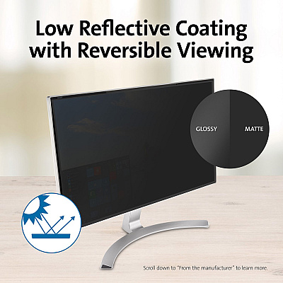 Kensington Magnetic Monitor Privacy Screen for 24" Widescreen Flat Panel Monitors, 16:9 Aspect Ratio (KMW58357)