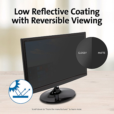 Kensington Magnetic Monitor Privacy Screen for 23" Widescreen Flat Panel Monitors, 16:9 Aspect Ratio (KMW58355)