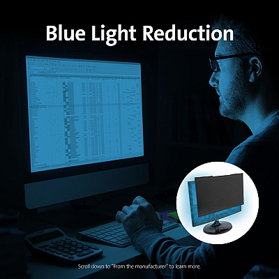 Kensington Magnetic Monitor Privacy Screen for 23.8" Widescreen Flat Panel Monitors, 16:9 Aspect Ratio (KMW58356)