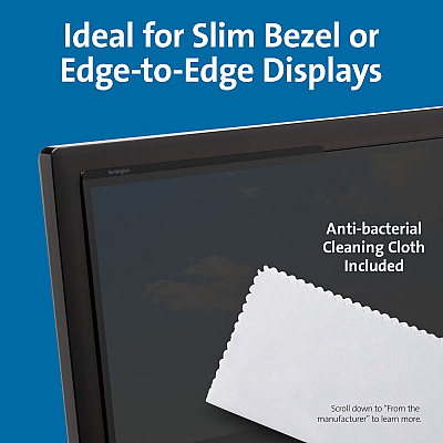 Kensington Magnetic Monitor Privacy Screen for 23.8" Widescreen Flat Panel Monitors, 16:9 Aspect Ratio (KMW58356)