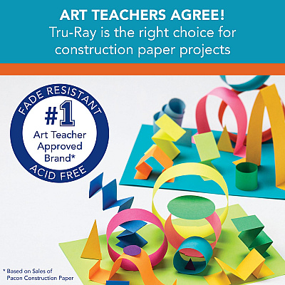 Pacon Tru-Ray Construction Paper, 76 lb Text Weight, 9 x 12, White, 50 Sheets/Pack, 50 Packs/Carton (PAC103026CT)