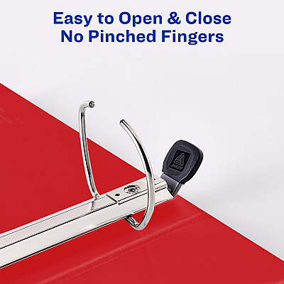 Avery Heavy-Duty View Binder with DuraHinge and Locking One Touch EZD Rings, 3 Rings, 3" Capacity, 11 x 8.5, Red, 4/Carton (AVE79325CT)