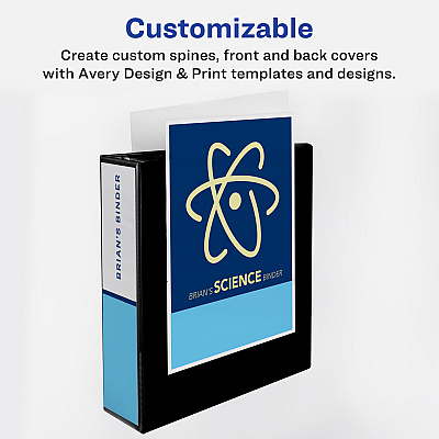 Avery Heavy-Duty View Binder with DuraHinge and One Touch EZD Rings, 3 Rings, 1" Capacity, 11 x 8.5, Red, 12/Carton (AVE79170CT)