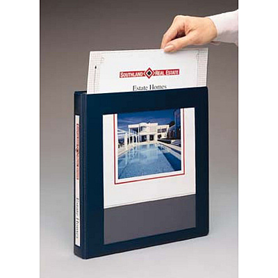 Avery Framed View Heavy-Duty Binders, 3 Rings, 1" Capacity, 11 x 8.5, Navy Blue, 12/Carton (AVE68055CT)