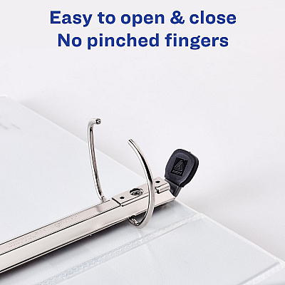 Avery Heavy-Duty View Binder with DuraHinge and One Touch EZD Rings, 3 Rings, 2" Capacity, 11 x 8.5, White, 6/Carton (AVE79192CT)
