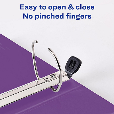 Avery Heavy-Duty View Binder with DuraHinge and One Touch EZD Rings, 3 Rings, 3" Capacity, 11 x 8.5, Purple, 4/Carton (AVE79810CT)