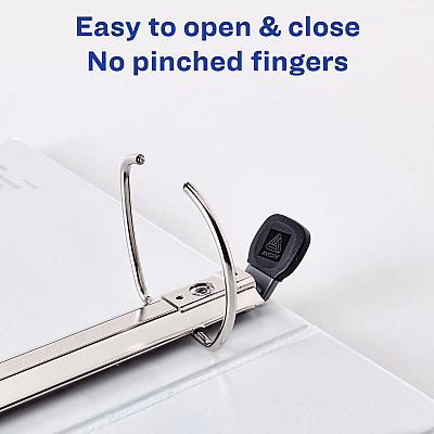Avery Heavy-Duty View Binder with DuraHinge and One Touch EZD Rings, 3 Rings, 3" Capacity, 11 x 8.5, Black, 4/Carton (AVE79693CT)