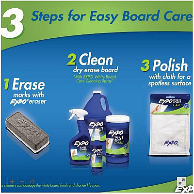 EXPO White Board CARE Dry Erase Surface Cleaner, 8 oz Spray Bottle, 12/Carton (SAN81803ACT)